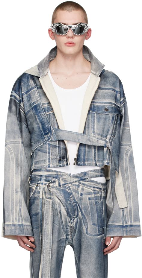 Ottolinger Ssense Exclusive Blue Denim Jacket Ssense