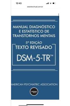 Livro Manual Diagnóstico e Estatístico de Transtornos Mentais Dsm 5