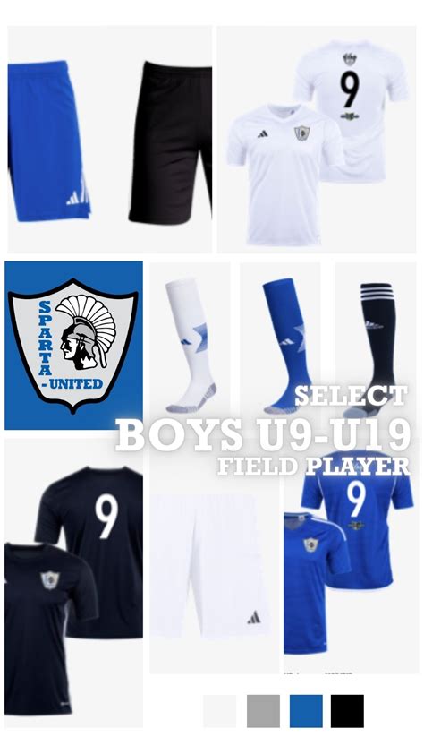 Uniform Kit Information Sparta United Soccer Club