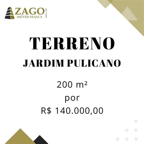 Lote Terreno 200 M² Em Jardim Pulicano Em Franca Por R 140 000 Viva