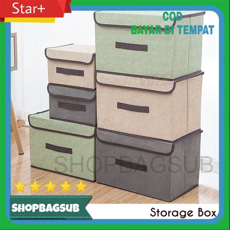 Jual Storage Box Organizer 2in1 Kotak Tempat Penyimpanan Baju Mainan