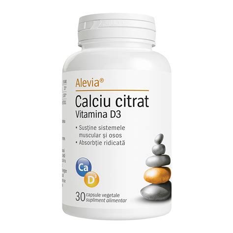 Calciu Citrat Cu Vitamina D Capsule Alevia Bebe Tei