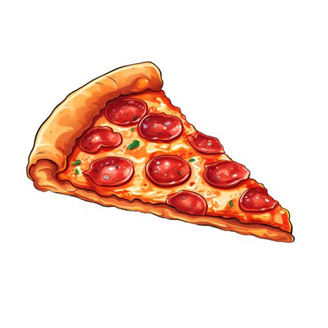 Pizza Waterverf Clip Art Ai Gegenereerd Png