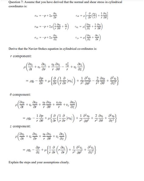 Navier Stokes Equation In Cylindrical Coordinates Tessshebaylo