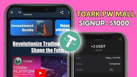 Toark Pw Mall New Usdt Earning Site Usdt Money Making Website