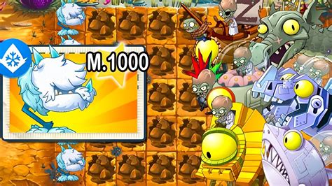 Pvz 2 Challenge M1000 Power Up Cold Snapdragon Vs All Dr Zomboss