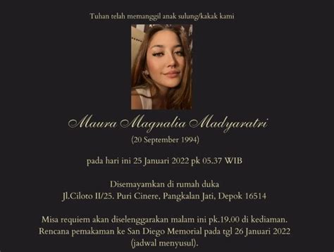 Maura Magnalia Putri Nurul Arifin Meninggal Dunia NYCNews