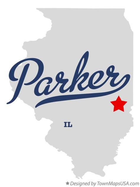 Map of Parker, IL, Illinois