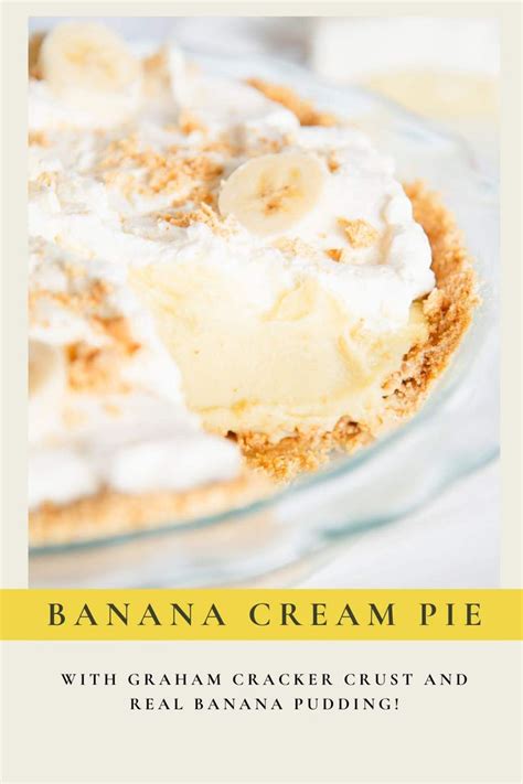 Homemade Banana Cream Pie With Real Banana Pudding