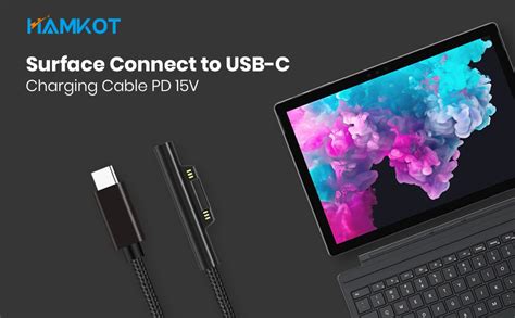 Surface Connect To USB C Charging Cable 15V 3A Compatible With