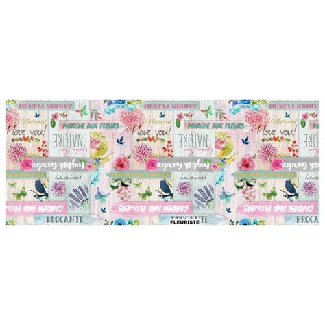 Toile Ciree Fleuriste Rouleau M