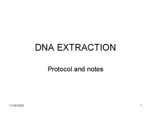 Techniques Dextraction Et De Purification Des Acides Nucliques