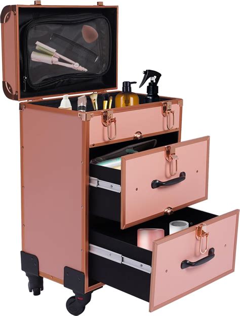 LEEAMHOME Mallette de maquillage à 3 couches Valise de maquillage à