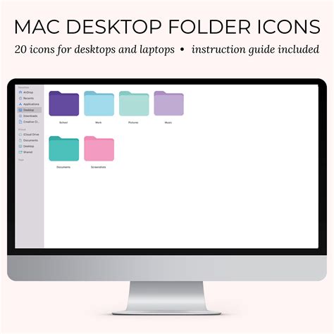 Mac Folder Icons Customisable Icons for Mac Desktops & Laptops Bright ...