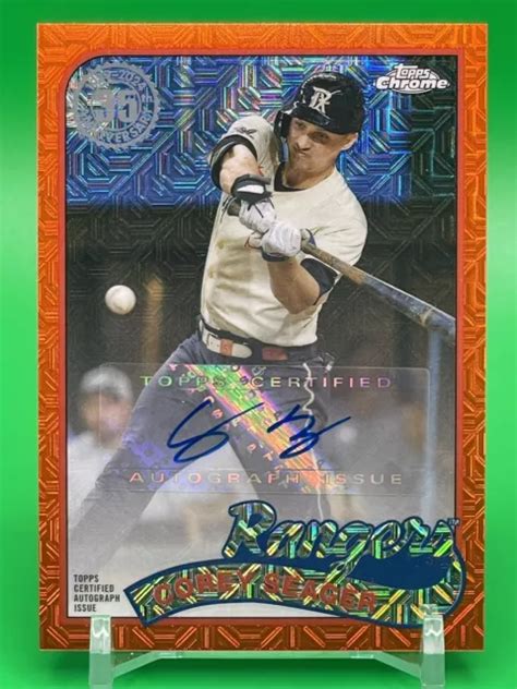 2024 TOPPS SERIES 1 COREY SEAGER Silver Pack Orange AUTO 07 25 WORLD