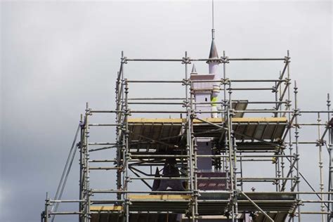 PHOTOS: 'Be Our Guest' Castle Finally Being Repainted at Magic Kingdom ...