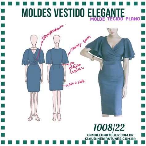 Molde Vestido Elegante 100822 Camaleoa Atelier De Costura