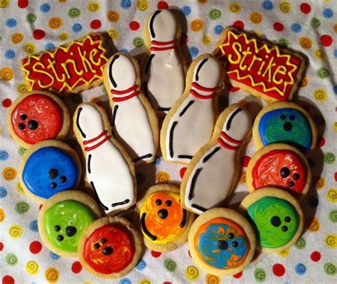 Bowling Cookies By Mary S Cookiepalooza Bowling Pins Sugar Cookie