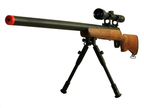 Well Mb03 Sniper Rifle Vsr 10 Bolt Action Airsoft Sniper Gun With 3x Scope And Bipod Wood