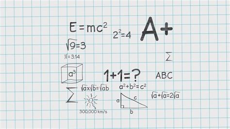 Vídeo Premium Animación de ecuaciones matemáticas que se mueven sobre