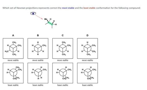 Solved Which Set Of Newman Projections Represents Correct Chegg
