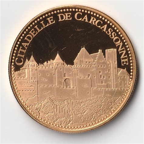 FRANCE MEDAILLE CITADELLE DE CARCASSONNE LES PLUS BEAUX TRESORS