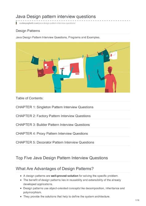 Pdf Java Design Pattern Interview Questionsquestion How To Implement