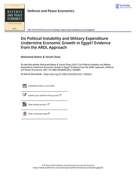 PDF Do Political Instability And Military Expenditure Undermine