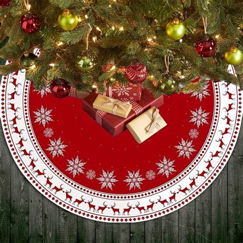 36 48 60 Inches Christmas Tree Skirt Christmas Plaid Christmas