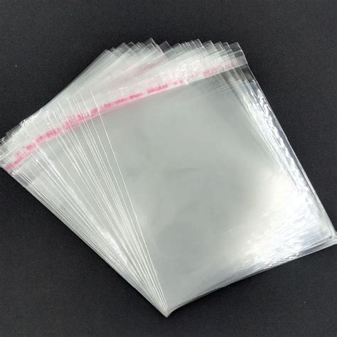 100pcs Clear Resealable Cellophanebopppoly Bags 913 Cm Transparent