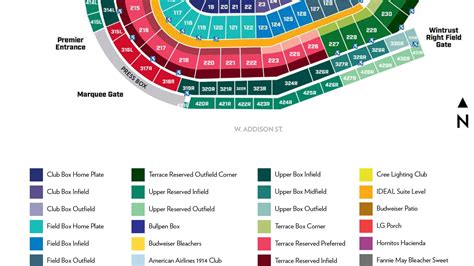 Wrigley Field Seating Chart With Rows Two Birds Home