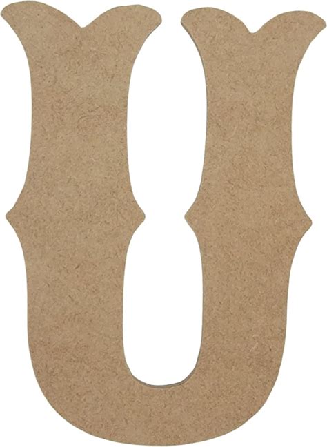 8 Wooden Carnival Letter U Unfinished Circus Font Craft Cutout On 1 8 Mdf