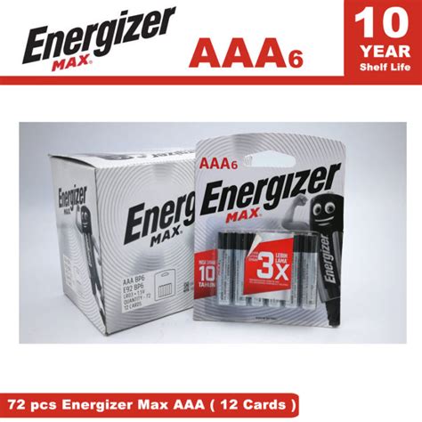 Energizer Max Aaa 3a Alkaline Battery 1 Box 72pcs Lazada Singapore