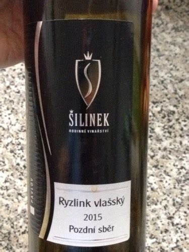 Šilinek Ryzlink Vlašský Pozdní Sběr Vivino US