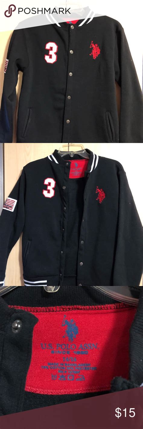 Boys Us Polo Assn Varsity Jacket Varsity Jacket Jackets Kids Jacket