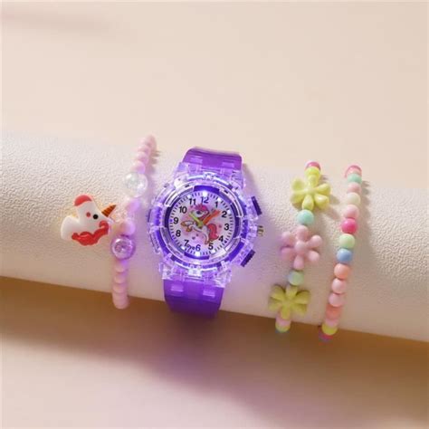 SHARPHY Coffret Montre Enfant Fille Bracelets Lumineux Mode