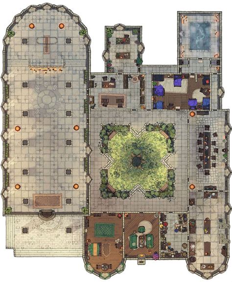 The Temple Of Sages Battle Map 2 Minute Tabletop Dnd World Map Fantasy Map Making