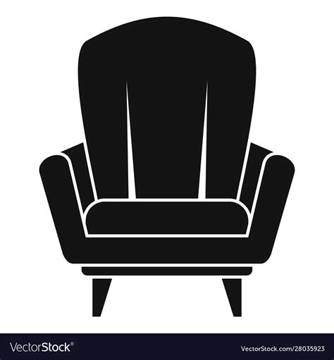 Relax Armchair Icon Simple Style Royalty Free Vector Image