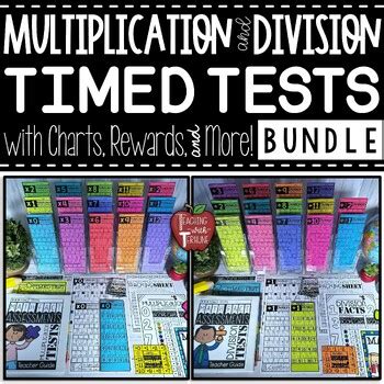 Multiplication Division Timed Test Assessment Bundle To Improve Fact