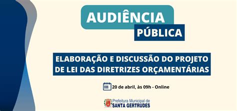 Audiência Pública Sobre O Projeto De Lei Das Diretrizes Orçamentárias