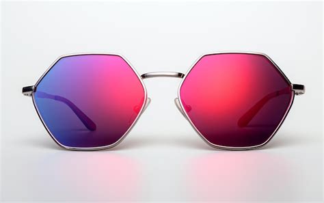 Premium Photo A Pair Of Sunglasses With Pink And Blue Lenses