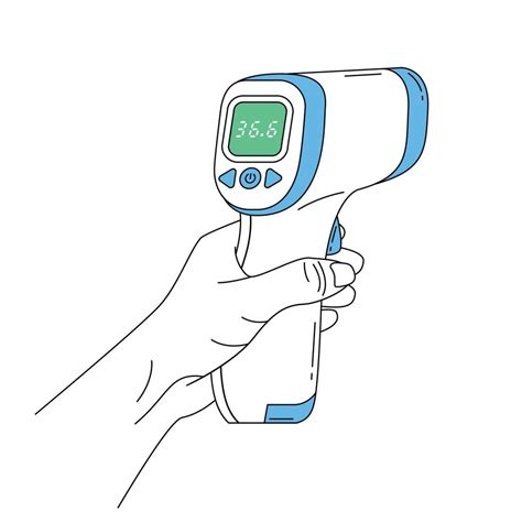 Digital Non Contact Infrared Thermometer In Hand Medical Thermometer