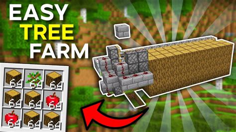 Best Easy Tree Farm For Minecraft 1 19 Minecraft Bedrock Youtube