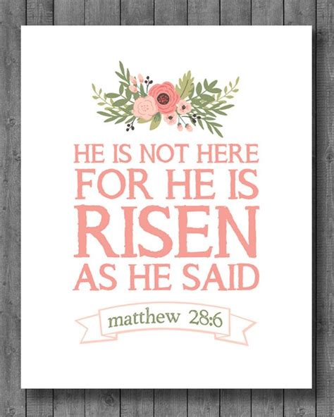 Easter Print Instant Download He Is Risen 8x10 16x20