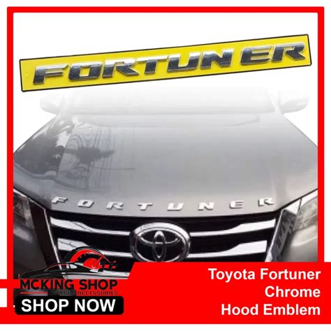 Fortuner Hood Emblem For Toyota Fortuner Chrome Lazada Ph