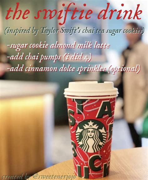 Taylor Swift fan has made a secret menu ‘Swiftie’ Drink at Starbucks ...