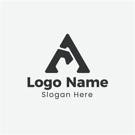 Premium Vector Modern A Letter Logo Black Color A Logo Vector Logo