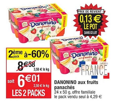 Promo Danonino Aux Fruits Panachés Chez Cora Icataloguefr