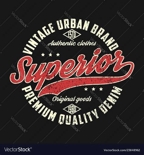 Superior Denim Vintage Graphic For T Shirt Vector Image