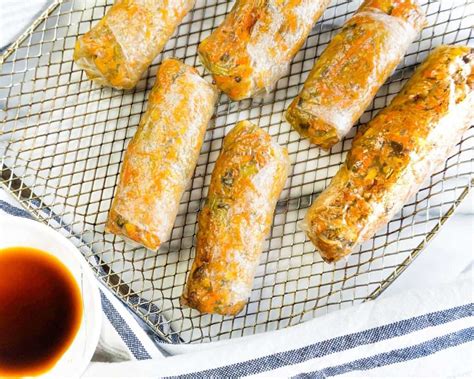 Air Fryer Spring Rolls Cheap Lazy Vegan